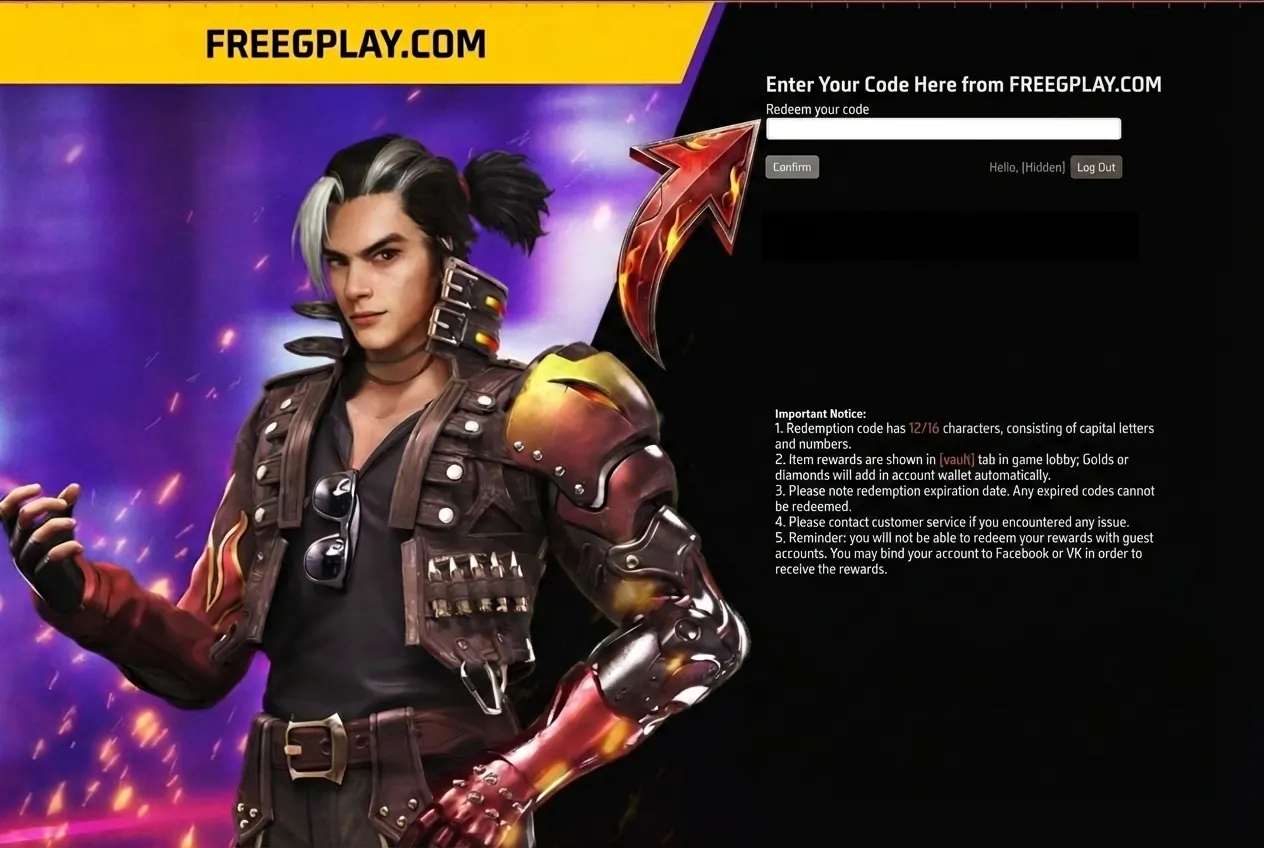 How to redeem Free Fire code step by step